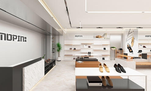 Modern Shoe Store 3d model