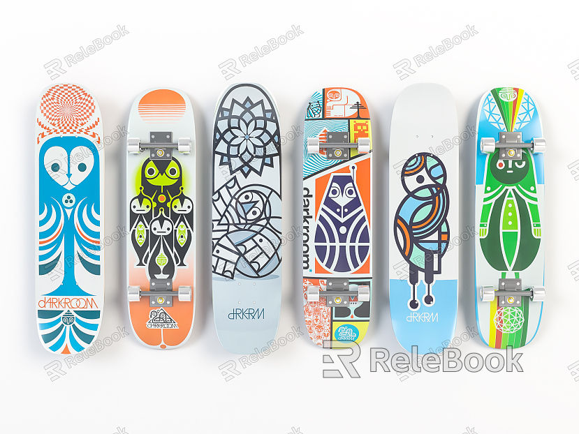 Modern skateboard home decoration skateboard beauty Chen pendant model