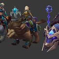 Game and Movie Characters Riding Mythical Creatures and Mechanical Mounts Fantasy Adventure