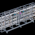 Industrial Equipment With Metal Frame And Tubular Components For Processing Systems