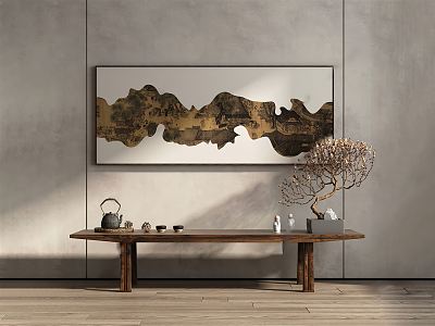 New Chinese Decorative Painting Hanging Painting 3d model