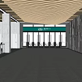 Railway station exit passage 3d model