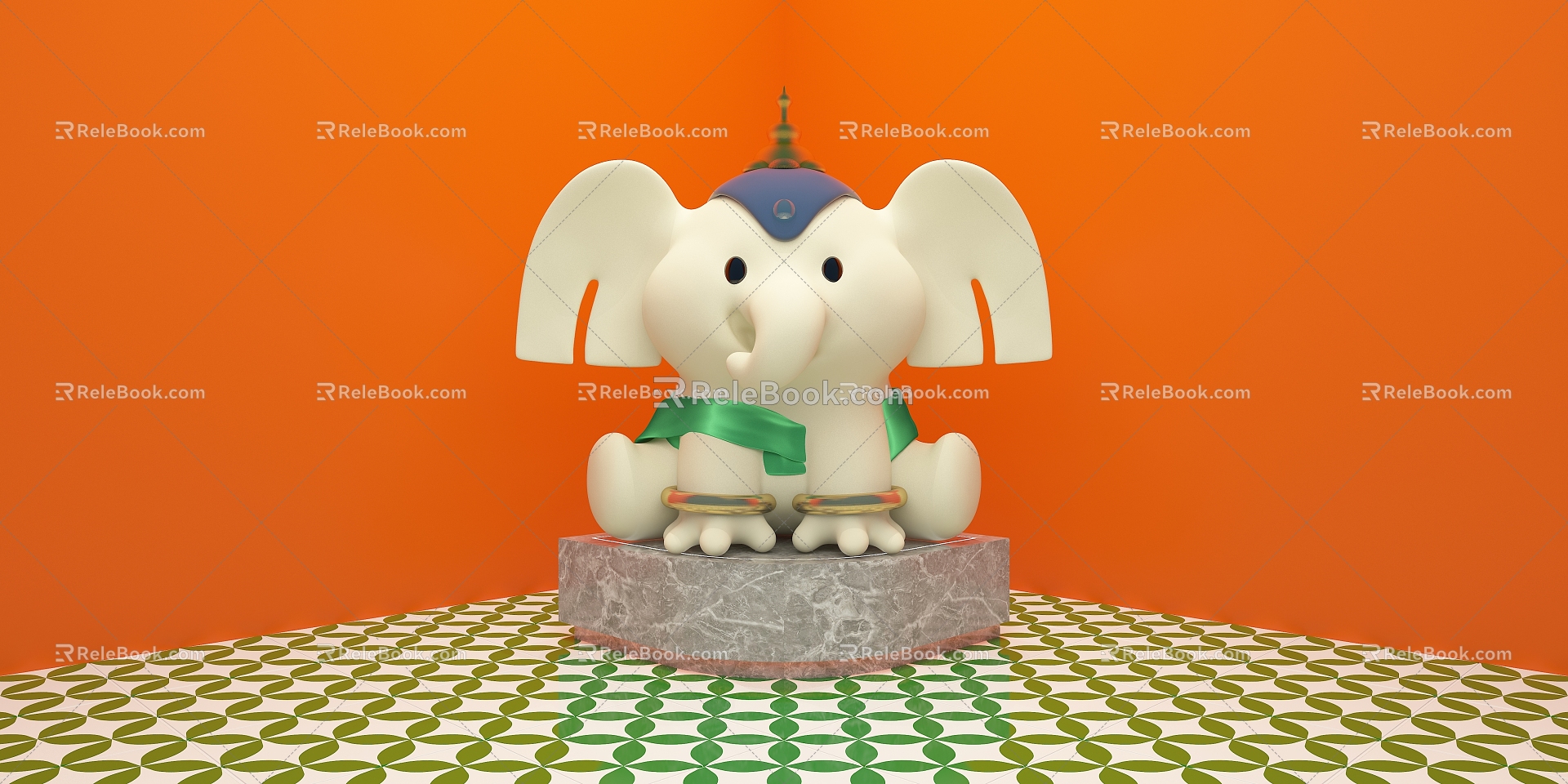 Modern toy elephant 3d model