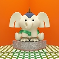 Modern toy elephant 3d model