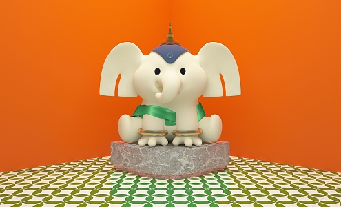 Modern toy elephant 3d model