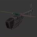 Modern Military Helicopter With Sleek Metallic Body Rotor Blades And Tail Fin