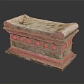 Ancient Marble Sarcophagus With Decorative Carvings SORD Inscription And Ornate Base