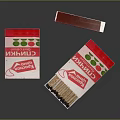 Churchill Safety Matchboxes Open With Matches Inside Red White Packaging Design