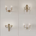 Elegant Classic Wall Mounted Lamps With Crystal Decorations And Lampshades Design