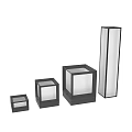 Square Design Modern Metal Outdoor Lights with Illuminated Panels for Garden Exterior Use