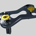 Medical Orthopedic Bone Plate With Surgical Screws Yellow Indicators And Metal Construction