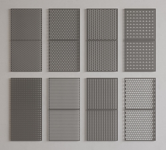 Perforated plate aluminum gusset plate perforated plate metal plate background plate perforated plate 3d model