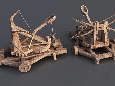 Vintage Wooden Garden Ornaments With Mechanical Design For Outdoor Decor 3d model