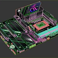 High Performance Computer Motherboard With Modern Design RGB Lighting Heat Sinks And PCI Slots