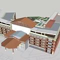 Modern Multi story Hotel Building Featuring Courtyard Swimming Pool And Landscape