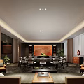 New Chinese-style large private room 3d model