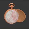 Open Golden Pocket Watch With White Dial Roman Numerals And Shiny Reflection