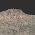 Microtopography Terrain Featuring Undulating Ridges And Earth Tone Textured Surface 3d model