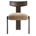 Modern Leisure Chair With Wooden Frame And Beige Upholstered Seat