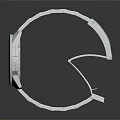 Modern Metallic Watch Featuring Silver Stainless Steel Strap And Black Dial With Index Markers