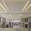 Modern banquet hall multi-function hall 3d model