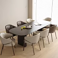 Modern Table And Chairs Set With Sleek Design Fruit Tray Book Wooden Floor