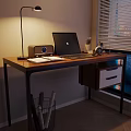 Modern Desk Chair Study Desk Writing Desk Computer Desk 3d model