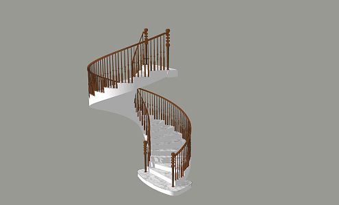 modern revolving staircase 3d model