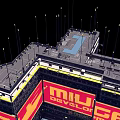 Future Architecture Skyscrapers With Neon Accents And Complex Structural Design