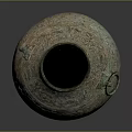 Ancient Bronze Sculpture Vase With Intricate Carved Patterns And Ring Handles