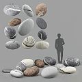 Modern pebbles 3d model