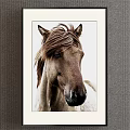Detailed Horse Portrait Animal Painting With Realistic Features For Wall Art