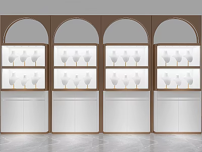 Jewelry Back Cabinet Jewelry Window Jewelry Display Cabinet Jewelry Store 3d model