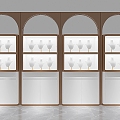 Jewelry Back Cabinet Jewelry Window Jewelry Display Cabinet Jewelry Store 3d model