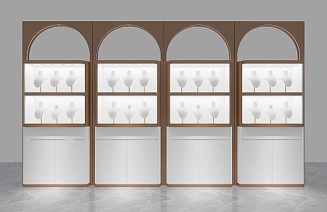 Jewelry Back Cabinet Jewelry Window Jewelry Display Cabinet Jewelry Store 3d model