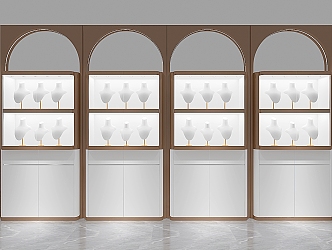 Jewelry Back Cabinet Jewelry Window Jewelry Display Cabinet Jewelry Store 3d model