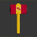 Colorful Toy Hammer With Rabbit Face Design And Yellow Handle For Kids