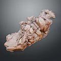 Rock Block Rock Block Rock Specimen Boulder Big Stone Block Rock Stratum Rock Stratum Rock Stratum Rock 3d model