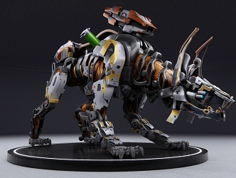 Modern robot science and technology sense mecha toy ornaments robot dog 3d model