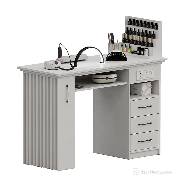 Medical Devices Workbench With Organized Tools Storage And Professional Equipment 3d model