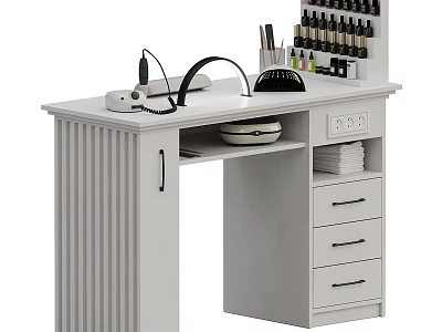 Medical Devices Workbench With Organized Tools Storage And Professional Equipment 3d model