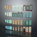 Various Decorative Casement Windows With Modern Styles And Multiple Design Options 3d model