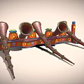 Colorful Musical Instruments And Art Supplies On Decorative Wooden Display Shelf