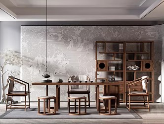 New Chinese Tea Room 3d model