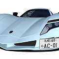 Light Blue Sleek Sports Car Model Displayed In Multiple Angles And Modern Design
