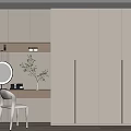 Wardrobe to Top Style Adult Multi-function Solid Wood 3d model