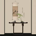 New Chinese-style Middle Ancient Duan Jing Strip Case 3d model