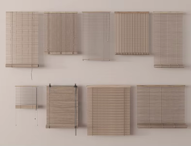 modern venetian blinds roller blinds 3d model