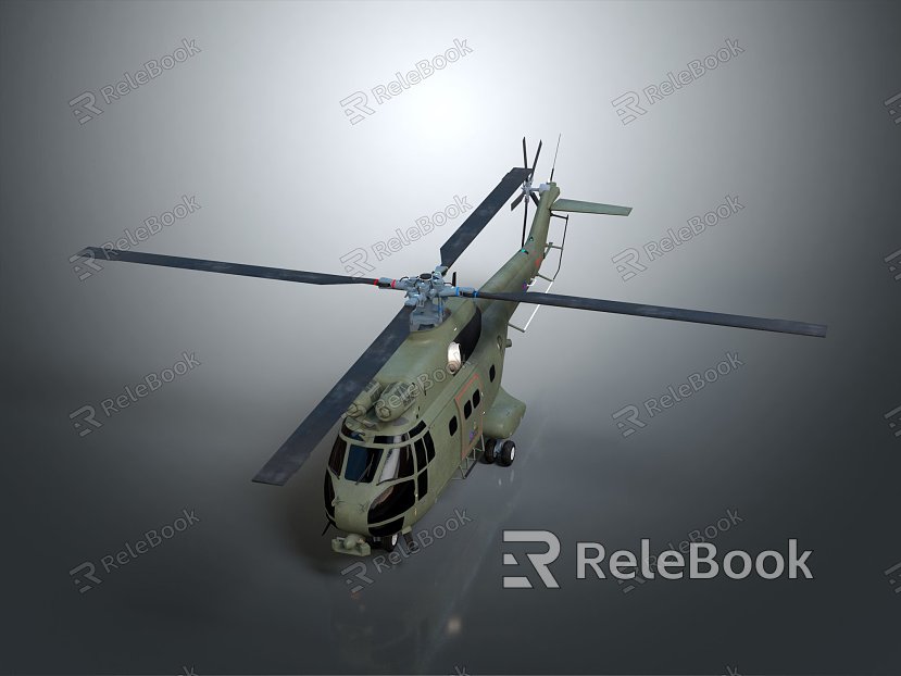 Modern Helicopter Gunship Helicopter Aircraft Gunship Combat Helicopter model