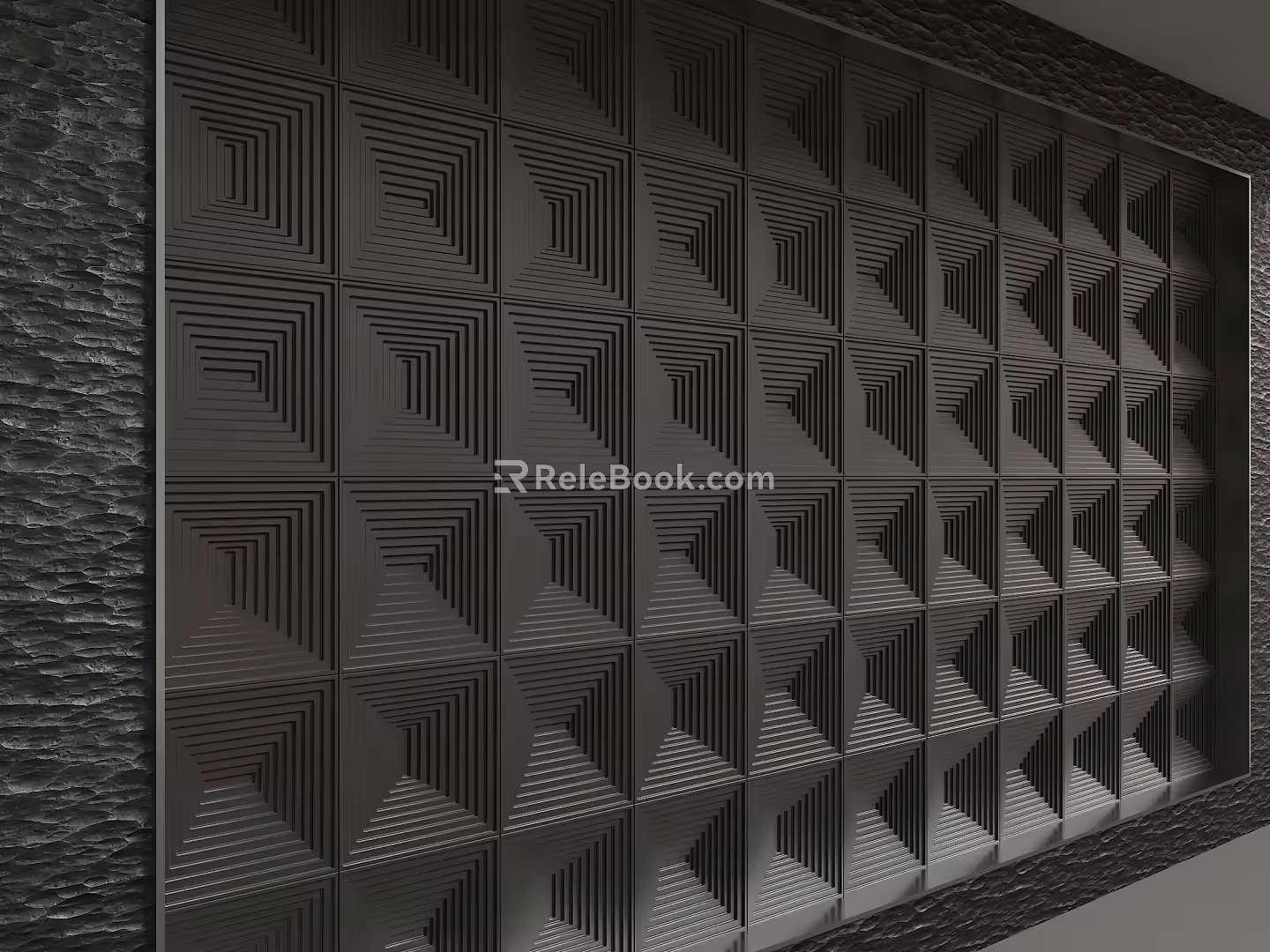 Modern background wall 3d model